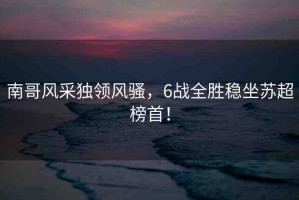 南哥風(fēng)采獨領(lǐng)風(fēng)騷，6戰(zhàn)全勝穩(wěn)坐蘇超榜首！