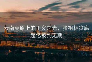 云南高原上的正義之光，張祖林貪腐超億被判無期