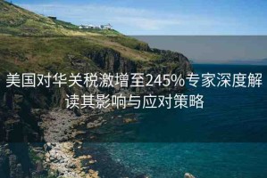美國對華關(guān)稅激增至245%專家深度解讀其影響與應(yīng)對策略