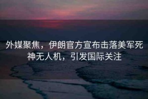 外媒聚焦，伊朗官方宣布擊落美軍死神無人機，引發(fā)國際關(guān)注
