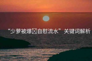 “少蘿被爆?自慰流水”關(guān)鍵詞解析