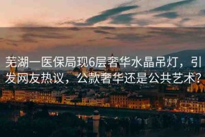 蕪湖一醫(yī)保局現(xiàn)6層奢華水晶吊燈，引發(fā)網(wǎng)友熱議，公款奢華還是公共藝術(shù)？