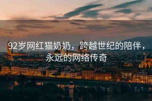 92歲網紅貓奶奶，跨越世紀的陪伴，永遠的網絡傳奇