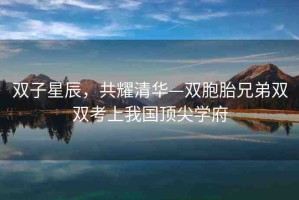 雙子星辰，共耀清華—雙胞胎兄弟雙雙考上我國頂尖學(xué)府