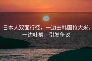 日本人雙面行徑，一邊去韓國(guó)搶大米，一邊吐槽，引發(fā)爭(zhēng)議
