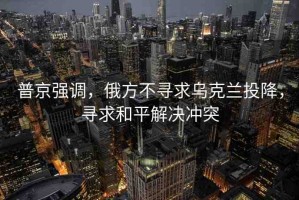 普京強(qiáng)調(diào)，俄方不尋求烏克蘭投降，尋求和平解決沖突