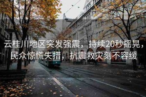 云桂川地區(qū)突發(fā)強震，持續(xù)20秒搖晃，民眾驚慌失措，抗震救災刻不容緩