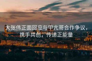 大張偉正面回應(yīng)與甲亢哥合作爭議，攜手共創(chuàng)，傳遞正能量