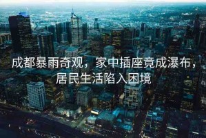 成都暴雨奇觀，家中插座竟成瀑布，居民生活陷入困境