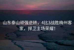 山東泰山頑強(qiáng)逆轉(zhuǎn)，4比3戰(zhàn)勝梅州客家，捍衛(wèi)主場(chǎng)榮耀！