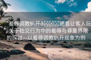 “羞辱調教扒開??跪著讓客人玩”關于社交行為中的羞辱與尊重界限的探討—以羞辱調教扒開現(xiàn)象為例