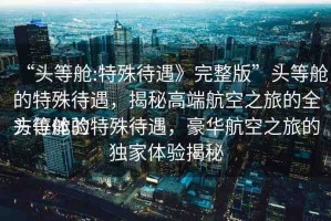 “頭等艙:特殊待遇》完整版”頭等艙的特殊待遇，揭秘高端航空之旅的全方位體驗
頭等艙的特殊待遇，豪華航空之旅的獨家體驗揭秘