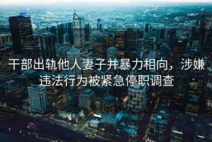 干部出軌他人妻子并暴力相向，涉嫌違法行為被緊急停職調查
