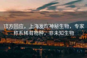 官方回應(yīng)，上海發(fā)現(xiàn)神秘生物，專家稱系稀有物種，非未知生物