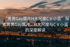 “男男Gay腐片H大尺度CⅤ小藍(lán)”探索男男Gay腐片，H大尺度與CⅤ小藍(lán)的深度解讀