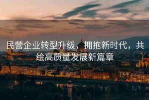 民營企業(yè)轉(zhuǎn)型升級，擁抱新時代，共繪高質(zhì)量發(fā)展新篇章