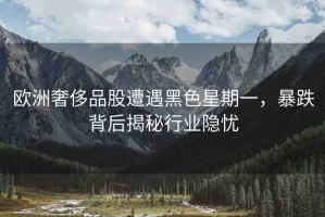 歐洲奢侈品股遭遇黑色星期一，暴跌背后揭秘行業(yè)隱憂