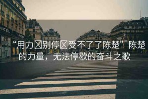 “用力?別停?受不了了陳楚”陳楚的力量，無(wú)法停歇的奮斗之歌