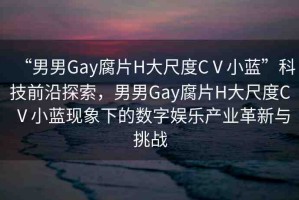 “男男Gay腐片H大尺度CⅤ小藍(lán)”科技前沿探索，男男Gay腐片H大尺度CⅤ小藍(lán)現(xiàn)象下的數(shù)字娛樂產(chǎn)業(yè)革新與挑戰(zhàn)