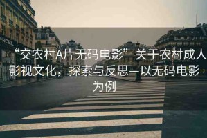 “交農(nóng)村A片無(wú)碼電影”關(guān)于農(nóng)村成人影視文化，探索與反思—以無(wú)碼電影為例