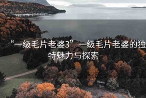 “一級(jí)毛片老婆3”一級(jí)毛片老婆的獨(dú)特魅力與探索