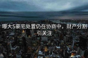 曝大S豪宅處置仍在協(xié)商中，財(cái)產(chǎn)分割引關(guān)注
