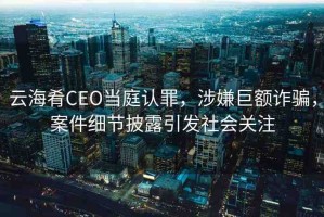云海肴CEO當庭認罪，涉嫌巨額詐騙，案件細節(jié)披露引發(fā)社會關注