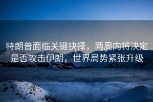 特朗普面臨關(guān)鍵抉擇，兩周內(nèi)將決定是否攻擊伊朗，世界局勢(shì)緊張升級(jí)