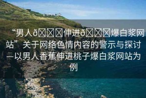 “男人??伸進??爆白漿網(wǎng)站”關于網(wǎng)絡色情內(nèi)容的警示與探討—以男人香蕉伸進桃子爆白漿網(wǎng)站為例