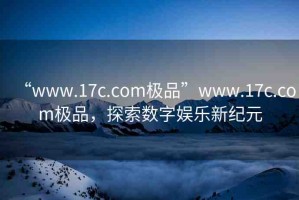 “www.17c.com極品”www.17c.com極品，探索數(shù)字娛樂新紀(jì)元