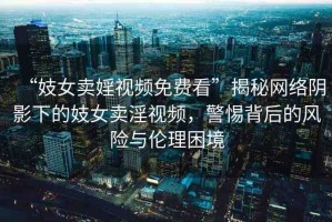 “妓女賣婬視頻免費看”揭秘網(wǎng)絡(luò)陰影下的妓女賣淫視頻，警惕背后的風險與倫理困境