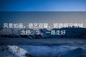 風(fēng)景如畫，德藝雙馨，郭德綱深情悼念楊少華，一路走好