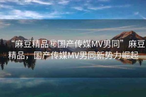 “麻豆精品秘國產(chǎn)傳媒MV男同”麻豆精品，國產(chǎn)傳媒MV男同新勢力崛起