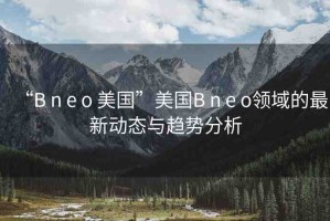 “B n e o 美國”美國B n e o領(lǐng)域的最新動態(tài)與趨勢分析
