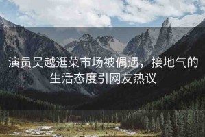演員吳越逛菜市場被偶遇，接地氣的生活態(tài)度引網(wǎng)友熱議