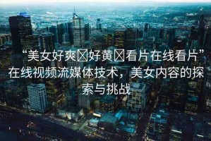 “美女好爽?好黃?看片在線看片”在線視頻流媒體技術(shù)，美女內(nèi)容的探索與挑戰(zhàn)
