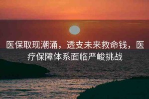 醫(yī)保取現(xiàn)潮涌，透支未來(lái)救命錢(qián)，醫(yī)療保障體系面臨嚴(yán)峻挑戰(zhàn)
