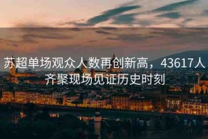 蘇超單場(chǎng)觀眾人數(shù)再創(chuàng)新高，43617人齊聚現(xiàn)場(chǎng)見(jiàn)證歷史時(shí)刻