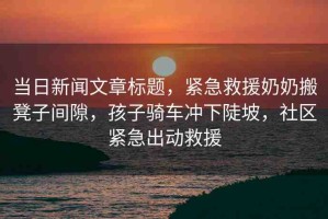 當日新聞文章標題，緊急救援奶奶搬凳子間隙，孩子騎車沖下陡坡，社區(qū)緊急出動救援