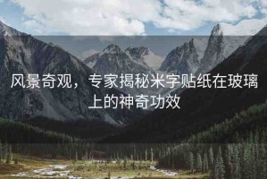 風(fēng)景奇觀，專家揭秘米字貼紙?jiān)诓Ａ系纳衿婀π? title=