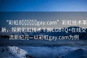 “彩虹??gay.cam”彩虹技術(shù)革新，探索彩虹技術(shù)下的LGBTQ+在線交流新紀(jì)元—以彩虹gay.cam為例