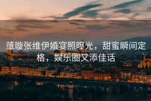 董璇張維伊婚宴照曝光，甜蜜瞬間定格，娛樂圈又添佳話