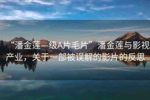 “潘金蓮—級A片毛片”潘金蓮與影視產(chǎn)業(yè)，關于一部被誤解的影片的反思