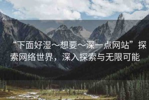 “下面好濕～想要～深一點(diǎn)網(wǎng)站”探索網(wǎng)絡(luò)世界，深入探索與無(wú)限可能