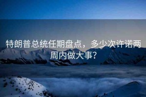 特朗普總統(tǒng)任期盤點(diǎn)，多少次許諾兩周內(nèi)做大事？