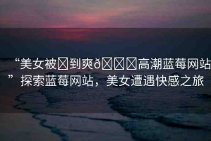 “美女被?到爽??高潮藍(lán)莓網(wǎng)站”探索藍(lán)莓網(wǎng)站，美女遭遇快感之旅