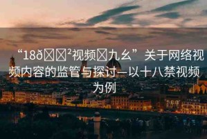 “18??視頻?九幺”關于網絡視頻內容的監(jiān)管與探討—以十八禁視頻為例