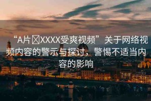 “A片?XXXX受爽視頻”關(guān)于網(wǎng)絡(luò)視頻內(nèi)容的警示與探討，警惕不適當(dāng)內(nèi)容的影響