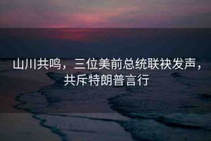 山川共鳴，三位美前總統(tǒng)聯(lián)袂發(fā)聲，共斥特朗普言行