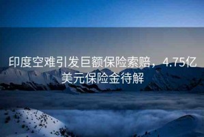 印度空難引發(fā)巨額保險索賠，4.75億美元保險金待解